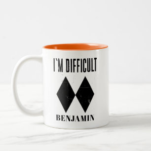 Caneca De Café Em Dois Tons Esportes de Inverno Presente Personalizado de Esqu