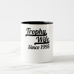 Caneca De Café Em Dois Tons Esposa do troféu desde 1995