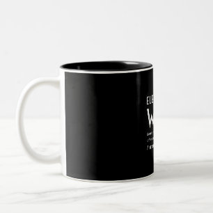 Caneca De Café Em Dois Tons Esposa Elétrica Orgulhosa De Uma Citação Eletrônic