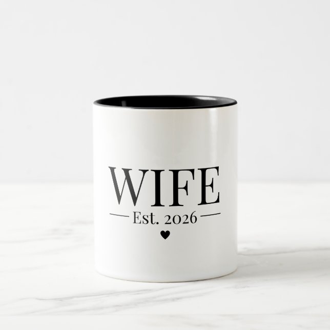 Caneca De Café Em Dois Tons Esposa Estabelecida 2026 (Centro)