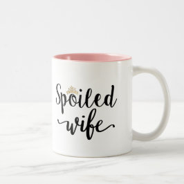 Caneca De Café Em Dois Tons Esposa mimada Personalizada