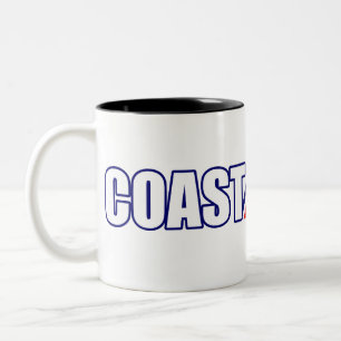Caneca De Café Em Dois Tons Esposa orgulhosa da guarda costeira