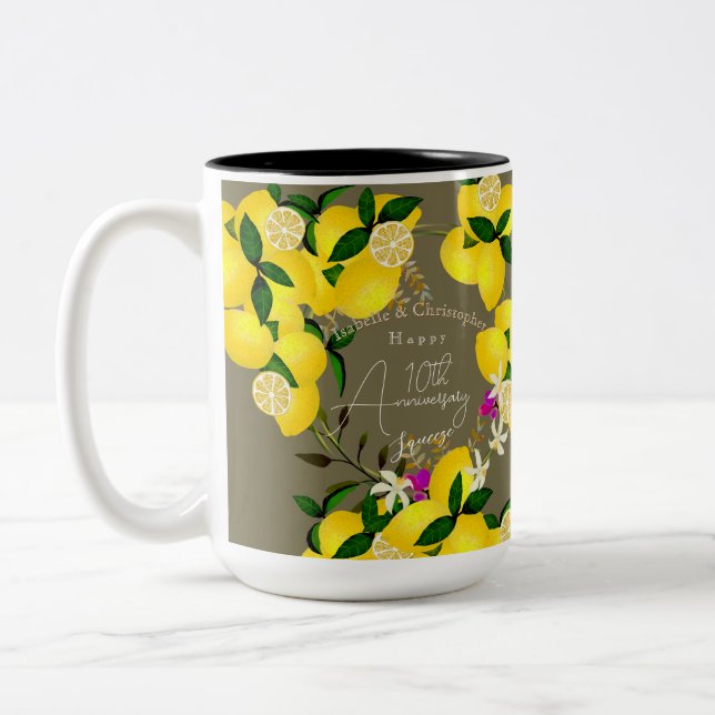 Caneca De Café Em Dois Tons Espremedor de Limão (Esquerda)