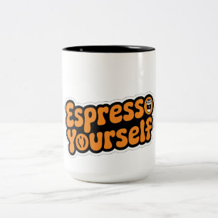 Caneca De Café Em Dois Tons Espresso - Mug De Café Divertido E Motivacional