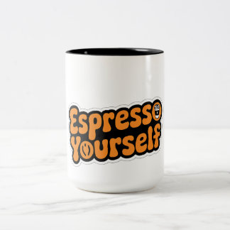 Caneca De Café Em Dois Tons Espresso - Mug De Café Divertido E Motivacional