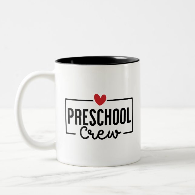 Caneca De Café Em Dois Tons Esquadrão de Pré-Escolas (Esquerda)