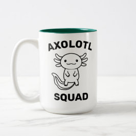 Caneca De Café Em Dois Tons Esquadrão engraçado e fofo de Axolote Festa editáv
