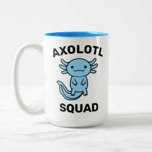 Caneca De Café Em Dois Tons Esquadrão engraçado e fofo de Axolote para festa e