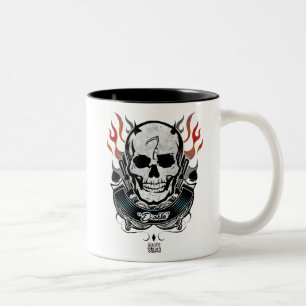 Caneca De Café Em Dois Tons Esquadrão Suicida   Diablo Skull & Flames Tattoo 