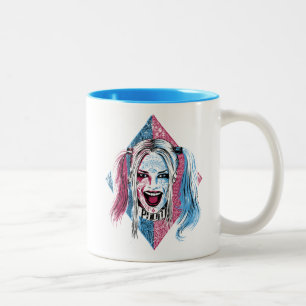 Caneca De Café Em Dois Tons Esquadrão Suicida   Harley Laugh