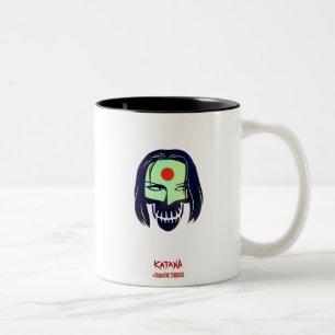 Caneca De Café Em Dois Tons Esquadrão Suicida   Ícone Cabeça Katana