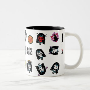 Caneca De Café Em Dois Tons Esquadrão Suicida   Padrão Enchantress Emoji
