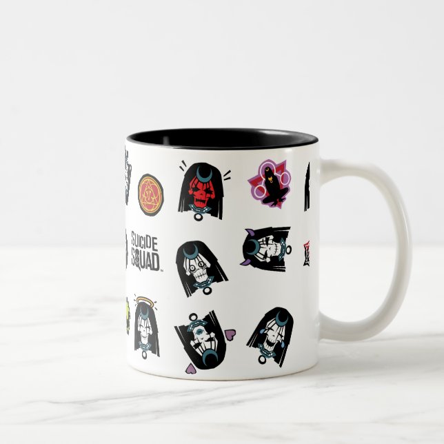 Caneca De Café Em Dois Tons Esquadrão Suicida | Padrão Enchantress Emoji (Direita)