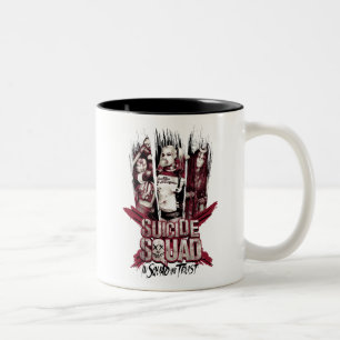 Caneca De Café Em Dois Tons Esquadrão Suicida   Raparigas "Em Quadrado Confia