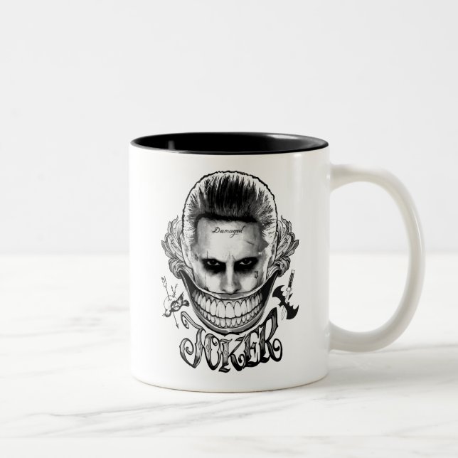Caneca De Café Em Dois Tons Esquadrão Suicida | Sorriso de Joker (Direita)