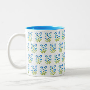 Caneca De Café Em Dois Tons Esquece-me que não são as flores azuis do Jardim,