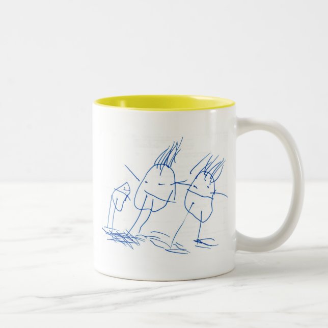 Caneca De Café Em Dois Tons esqueleto-bola de fogo (Direita)