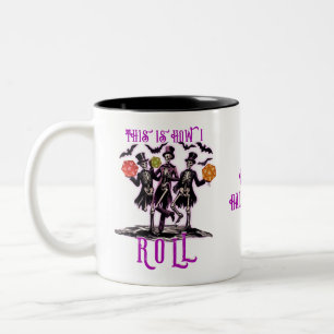 Caneca De Café Em Dois Tons Esqueleto De Halloween É Assim Que Eu Rolo O Gamer