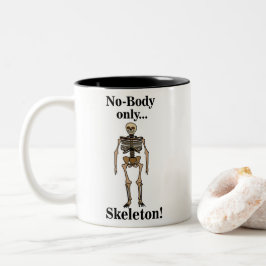 Caneca De Café Em Dois Tons Esqueleto Ninguém Engraçado
