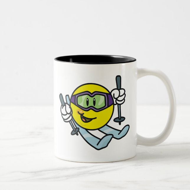 Caneca De Café Em Dois Tons Esqui (Direita)