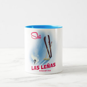 Caneca De Café Em Dois Tons esqui las leñas Argentina