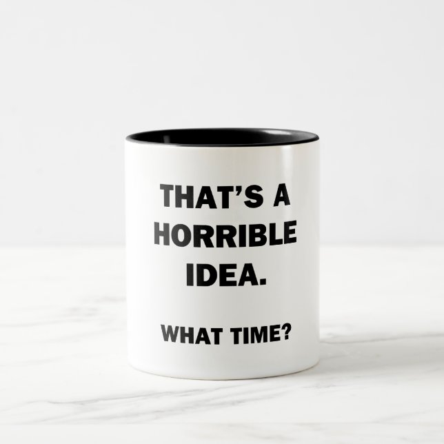 Caneca De Café Em Dois Tons Essa é uma ideia horrível. (Centro)