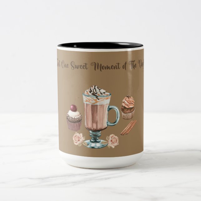 CANECA DE CAFÉ EM DOIS TONS ESSE UM DOCE MOMENTO DO DIA (Centro)