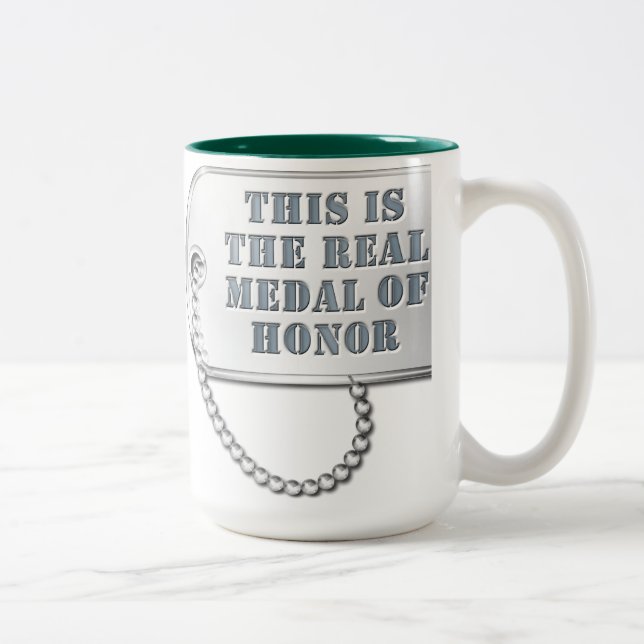 Caneca De Café Em Dois Tons Esta é a Medalha de Honra REAL (Direita)