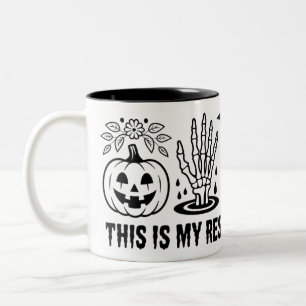 Caneca De Café Em Dois Tons Esta É A Minha Bruxa Descansada Que Enfrenta Mug  