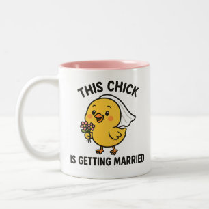 Caneca De Café Em Dois Tons Esta Franga Está Se Casando