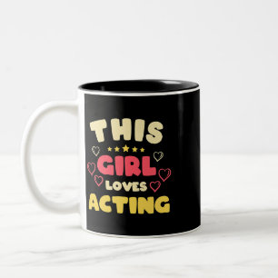Caneca De Café Em Dois Tons Esta Menina Adora Agir para Mulheres Atrizes