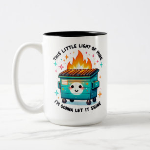 Caneca De Café Em Dois Tons Esta Pequena Luz Minha - Fogo no Lixo