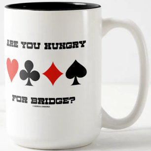 Caneca De Café Em Dois Tons Está você com fome para a ponte? (Quatro cardam