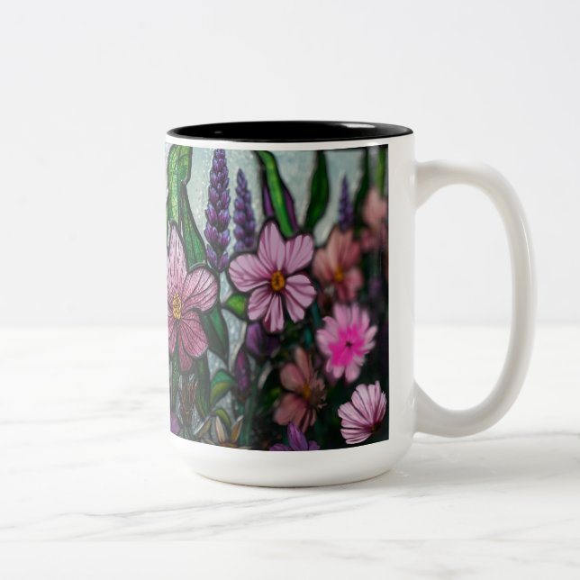 Caneca De Café Em Dois Tons estação da primavera (Direita)