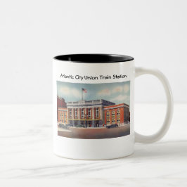 Caneca De Café Em Dois Tons Estação de caminhos-de-ferro PRSL 1936 de Atlantic