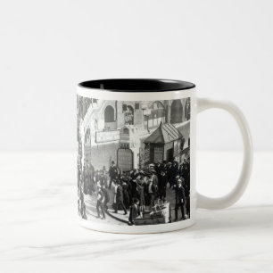 Caneca De Café Em Dois Tons Estação de comboio da rua larga, Londres, c.1890