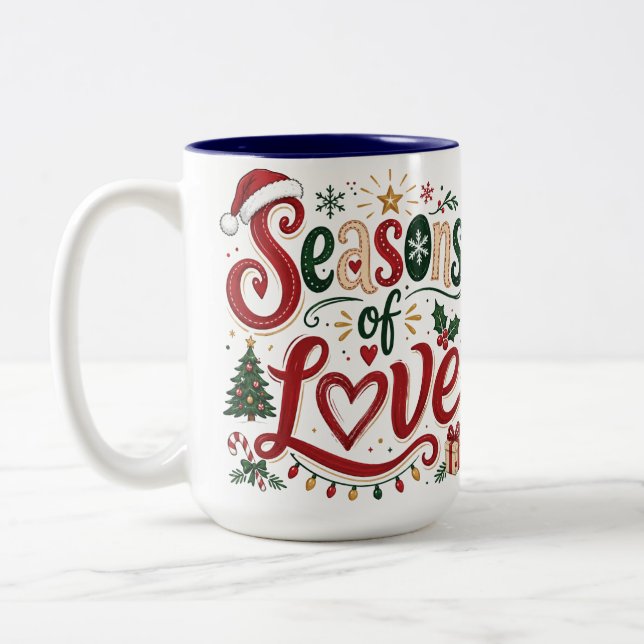 Caneca De Café Em Dois Tons Estações do Amor (Esquerda)