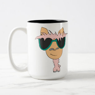Caneca De Café Em Dois Tons Estada do lama na cama