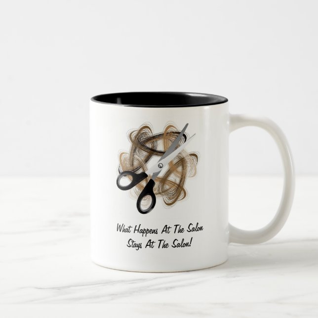 Caneca De Café Em Dois Tons Estadas no salão de beleza (Direita)