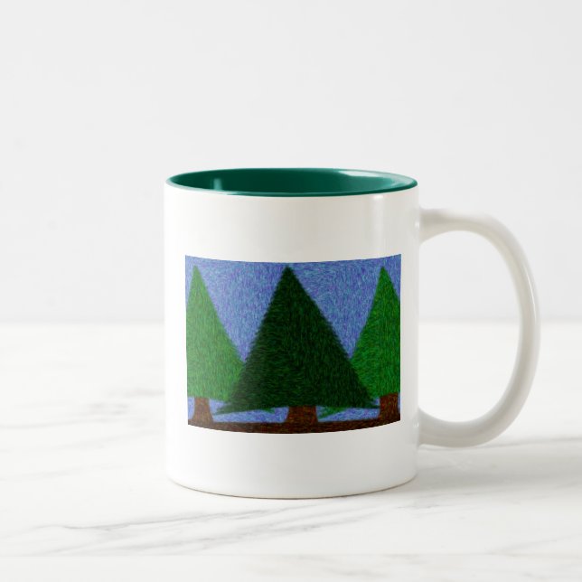 Caneca De Café Em Dois Tons Estado de ânimo verde (Direita)