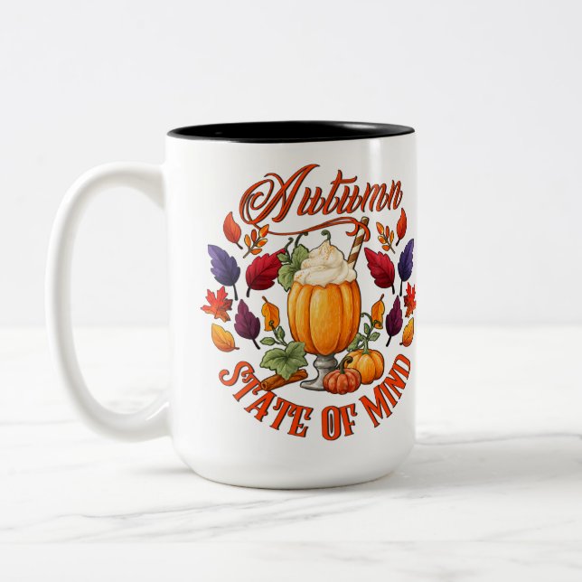 Caneca De Café Em Dois Tons Estado de espírito do outono (Esquerda)