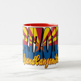 Caneca De Café Em Dois Tons Estado do Grand Canyon