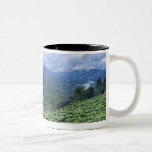 Caneca De Café Em Dois Tons Estado India de Kerala da plantação de chá 2