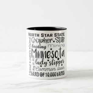 Caneca De Café Em Dois Tons Estado/Minnesota