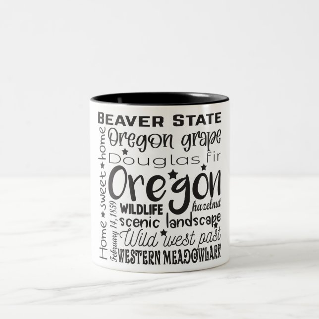 Caneca De Café Em Dois Tons Estado/Oregon (Centro)