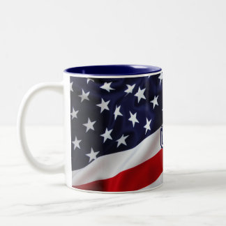 Caneca De Café Em Dois Tons Estados Unidos Flag Mug Stars (Estrelas De Mug) E