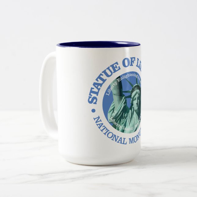 Caneca De Café Em Dois Tons Estátua da Liberdade (NM) (Frente Esquerda)