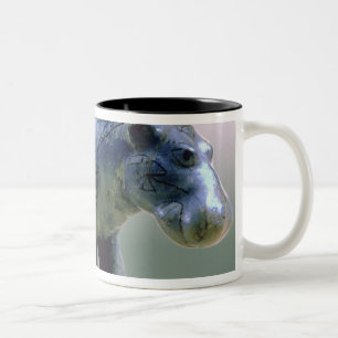 Caneca De Café Em Dois Tons Estatueta de um hippopotamus