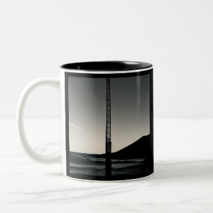 Caneca De Café Em Dois Tons Estávamos aqui, caneca preta de dois tons