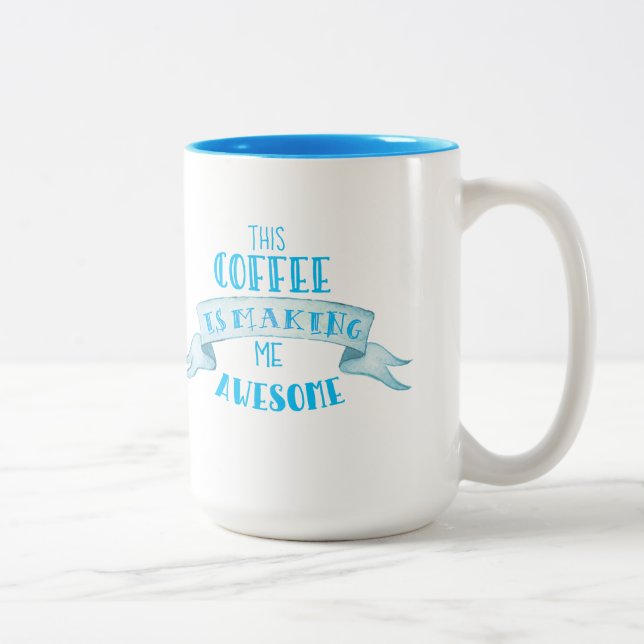 Caneca De Café Em Dois Tons "Este café está fazendo-me" a caneca (Direita)